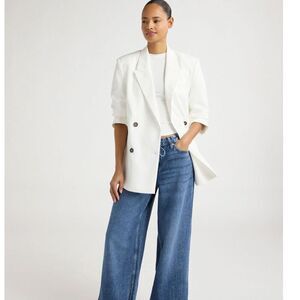 NWT Scoop Oversized Blazer Sz Med off white